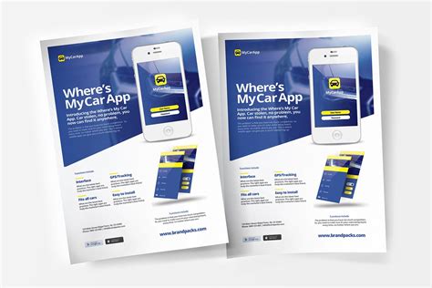 Free Mobile App Poster Template V2 Brandpacks