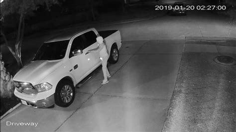 Serial Burglar Caught On Camera Breaking Into Multiple Vehicles In