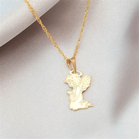 Guardian Angel Necklace, Your Guardian Angel, Dainty Necklace, Gold ...