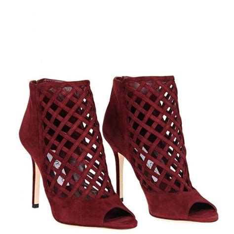 Jimmy Choo Drift Burgundy Suede High Top Suede High Heel Boots