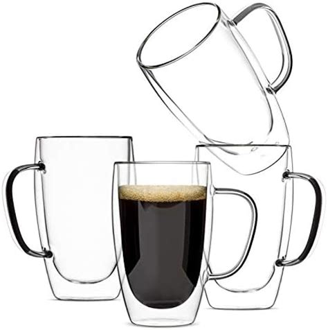 Paracity Lot De Tasses Caf Double Paroi En Verre De G