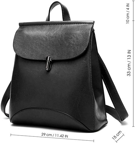 Simyeer Women S Pu Leather Backpack Purse Ladies Casual Shoulder Bag School Bag For Ladies