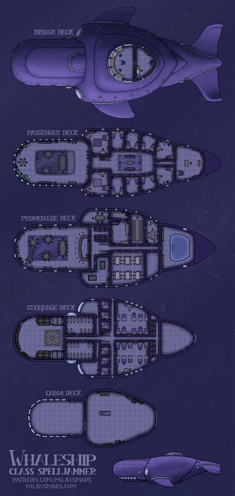 Whaleship-Class Spelljammer – Milby's Maps