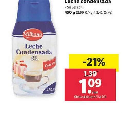 Leche Condensada Lidl Descubre El Mejor Precio Por 1 Kg Diferencias