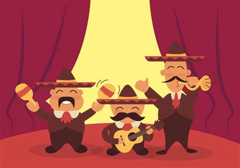 Mariachi Cartoon Funny Illustration Vector 108775 Vector Art at Vecteezy