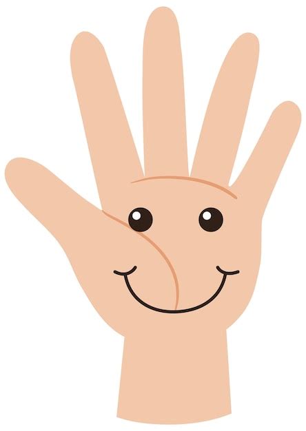 Free Vector | Human hand with smile