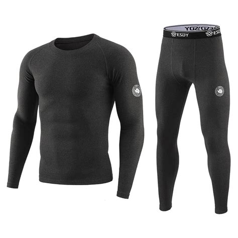 Men Thermal Underwear Set Base For Extreme Para Fleece Lined Top And Bottom Gear Insulated Layer