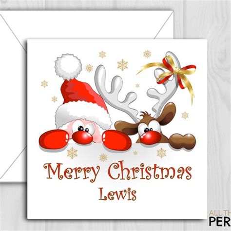 Personalised Christmas Card Son Daughter Grandson Etsy