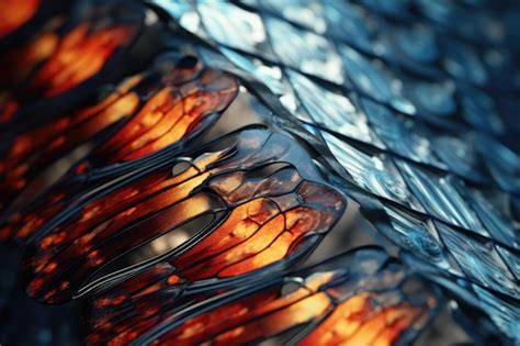 Premium Photo Macro Shot Of A Butterfly Wing Or Insects Exoskeleton