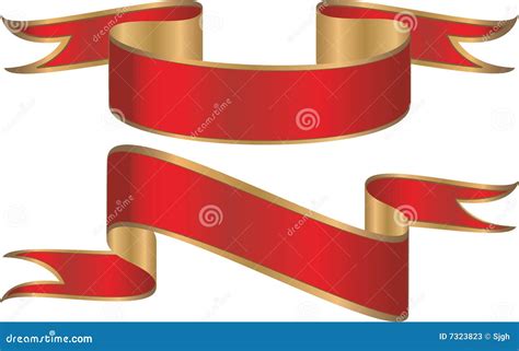 Red And Gold Banners Or Ribbons Stock Photos Image 7323823