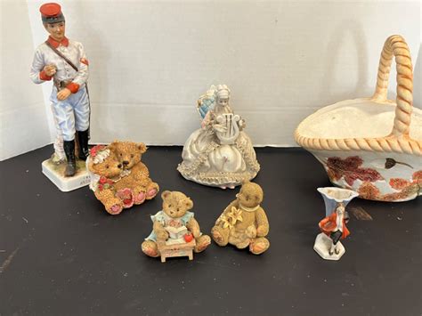 Lot Cute Collectibles And Porcelain Basket Movin On Estate Sales