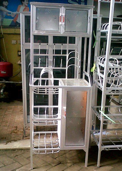 Jual Rak Piring Aluminium 3 Sap Box Atas 2 Pintu Samping 1 Pintu 80 Di