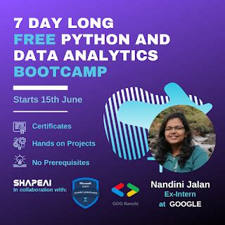 Python And Data Analytics Free Days Online Bootcamp