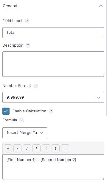 number calculation gfchart