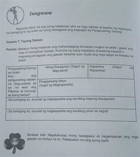 Gawain Tayong Dalawa Panuto Matapos Mong Malaman Ang Mahahalagang