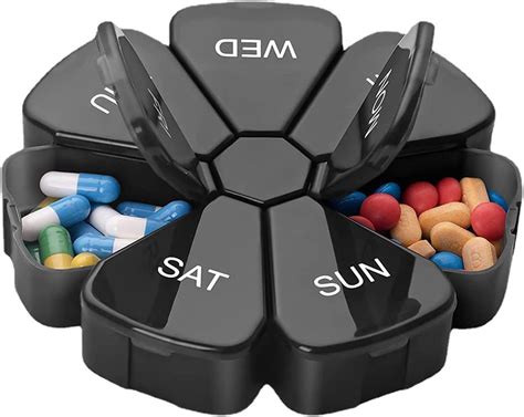 Amazon Day Travel Pill Organizer Once A Day Weekly Pill Holder