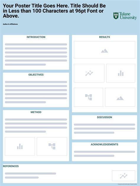 Tulane University Poster Template Portrait BioRender Science Templates