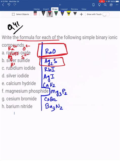 Solved Write The Formula For Each Of The Following Simple Binary Ionic Compounds A Radium