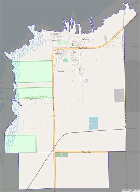 Map Of Bay Port Cdp