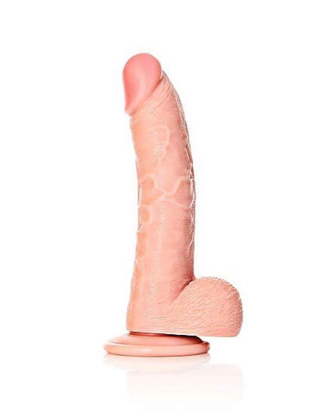 Realrock Dildo With Balls And Suction Cup Cm Light Skin