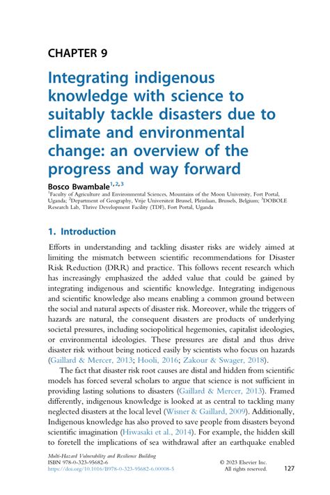 PDF Integrating Indigenous Knowledge With Science To Suitably Tackle