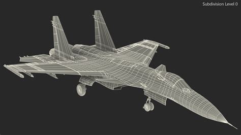 Sukhoi Su 33 Russian Navy Multirole Fighter 3d Model 129 Fbx Gltf