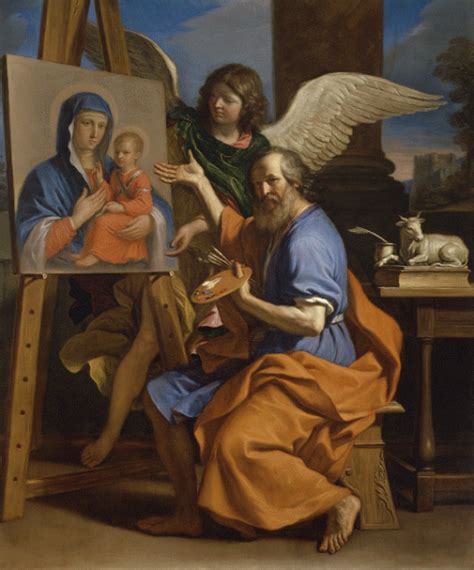 Saint Luke Displaying A Painting Of The Virgin Luke The Evangelist