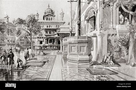 The Akal Takht or Akal Bunga, Harmandir Sahib (Golden Temple) complex ...