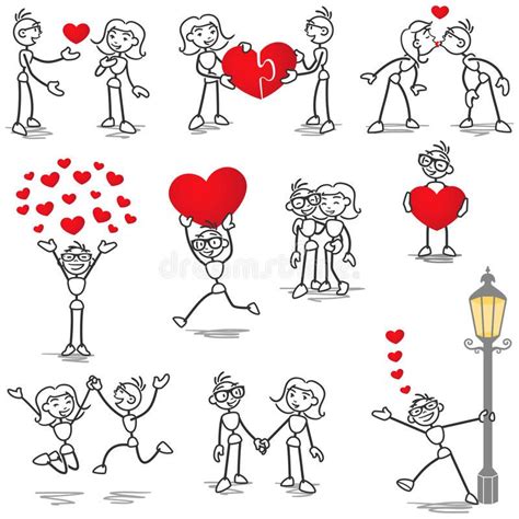 Stick Figure Boy And Girl Kissing