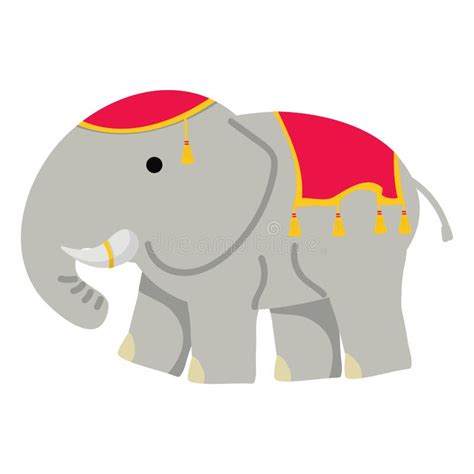 Cute Thailand Elephant Flat Vector Stock Vector Illustration Of