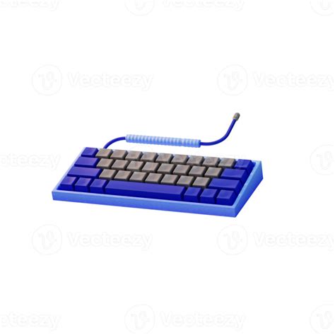 Mechanical Keyboard Device Electronic Icon 3d Illustration 8550208 Png