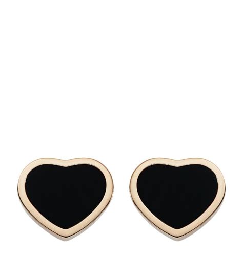 Chopard Rose Gold And Diamond Happy Hearts Stud Earrings Harrods UK