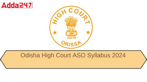 Odisha High Court Aso Syllabus Check Exam Pattern