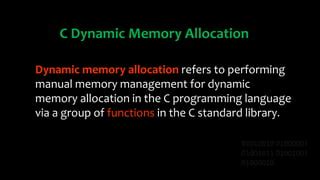 Dynamic Memory Allocation Ppt