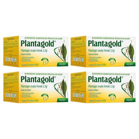 X Planta Gold Psyllium Plantago Ovata Rico Em Fibras Sem Sabor