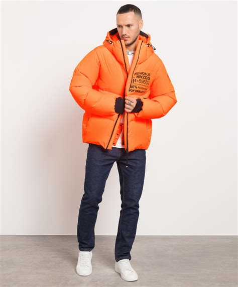 Moncler Grenoble - Оранжевый пуховик Mazod с логотипом 1A00066596DI ...