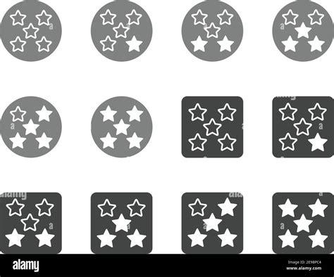 rating five star icon set,vector and illustration Stock Vector Image ...