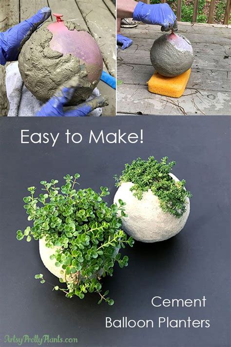 How To Make Really Cool Round Planters With Cement Mold The Cement Don T Use Concrete Around