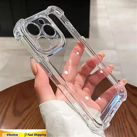 Funda De Tel Fono Transparente A Prueba De Golpes Para IPhone Cubierta