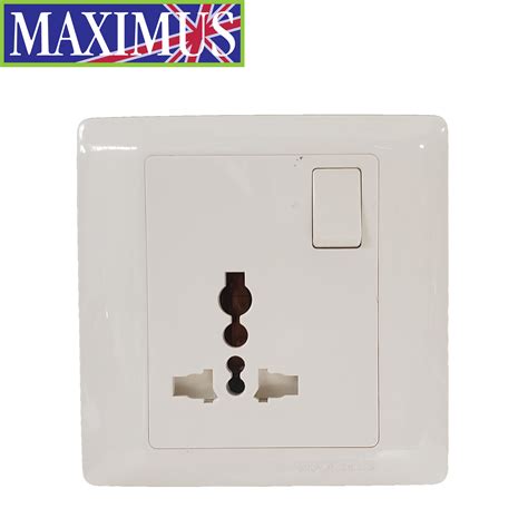 MAXIMUS 13A UNIVERSAL SINGLE SWITCHED SOCKET Nationwide Electrical