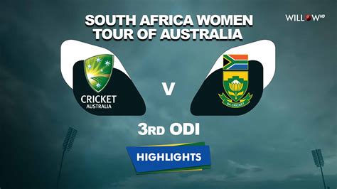 Highlights 3rd ODI Australia Women Vs South Africa Women AUSW Vs