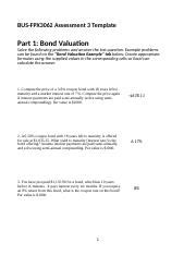 BUS FPX3062 Assessment3 1 Xlsx BUS FPX3062 Assessment 3 Template Part