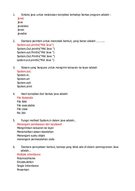 Soal Latihan Pbo Kelas Xi Pdfcoffeecom