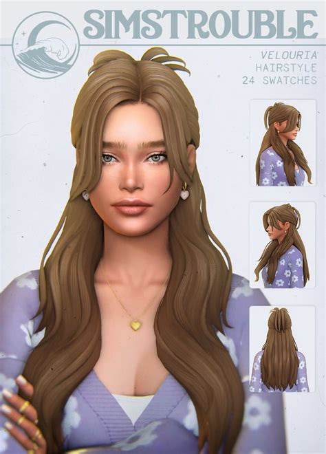 Wavy Hairstyles Collection From Simstrouble 34 Posts Patreon In