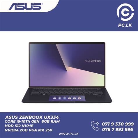 ASUS ZENBOOK UX334 CORE I5 Best Laptop In Sri Lanka PC LK Best