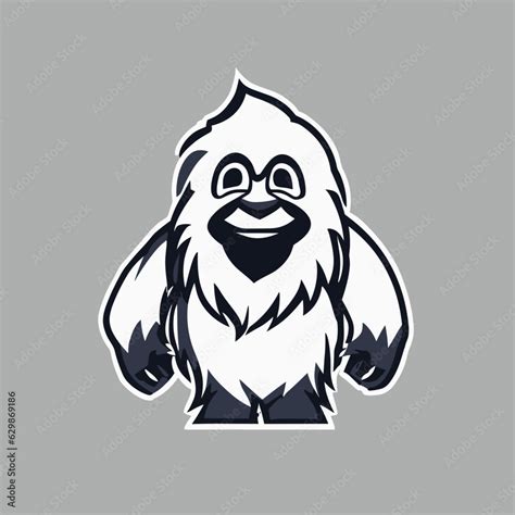 cartoon, vector, illustration of a yeti Stock Vector | Adobe Stock