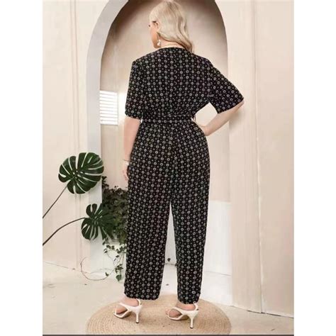 Adc Fashion Plus Size Polkadot Jumpsuit Fit Xl Shopee Philippines