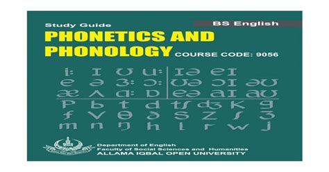 Pdf Study Guide Bs English Phonetics And Phonology Dokumentips