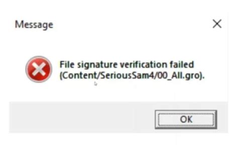 Error Invalid File Signature Verification Apogey Fm Ru