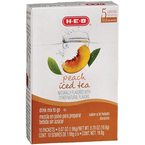 H E B To Go Peach Iced Tea Drink Mix Shop Tea At H E B